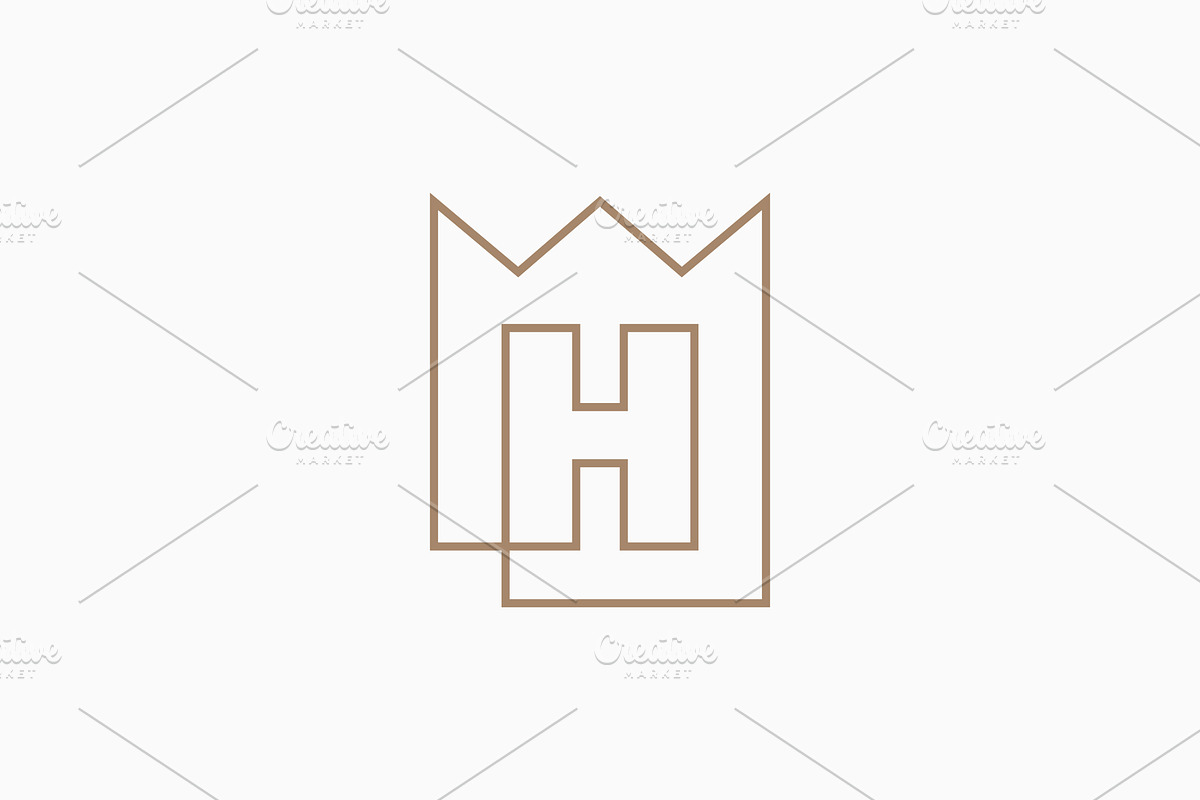 h Letter King Crown Logo Vector Icon, a Branding & Logo Template by VASTARD STUDIO