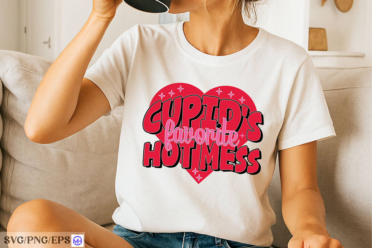 Cupid's Favorite Hot Mess Valentine, a Graphic by mh_arif (Photo 2 of 4)
