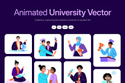 Animated University Illustration Art, an Education Illustration by Creative Stall (Thumbnail 1 of 4)