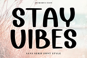 Stay Vibes, a Script Font by FreshTypeINK (Thumbnail 1 of 7)