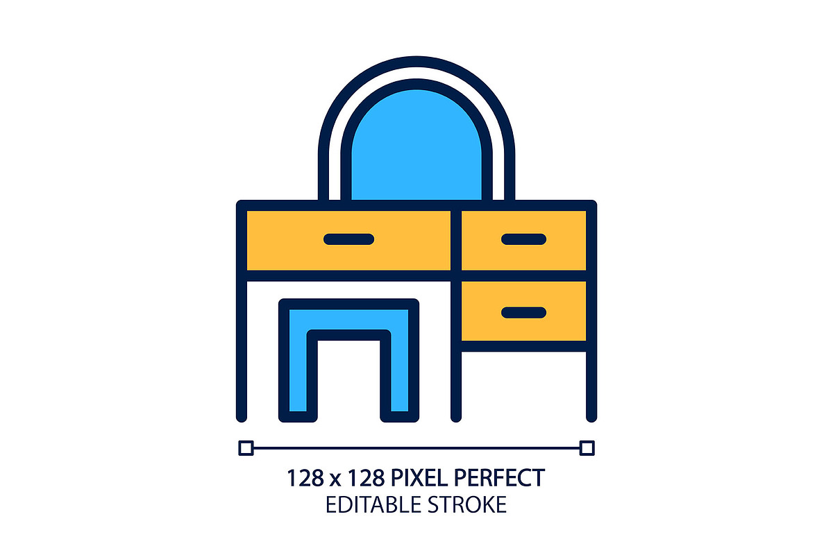 Dressing table pixel perfect RGB, an Icon by IMG Visuals