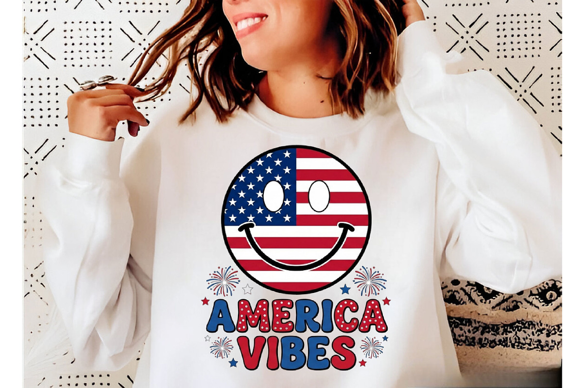 America Vibes Smiley Face 4th July, an Illustration by Designking (Photo 3 of 6)