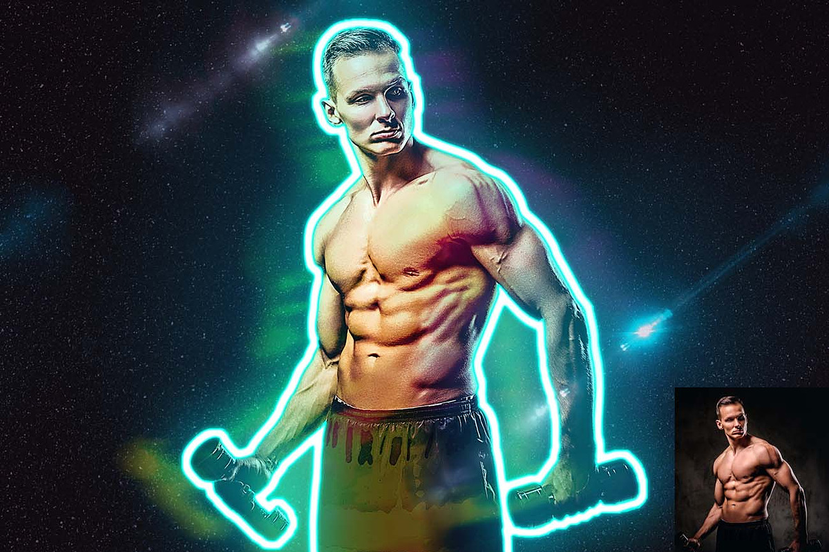 Neon Glow FX Photoshop Action, an Action Add-On by Studio Retouch (Photo 7 of 13)
