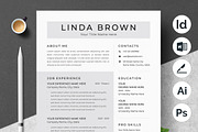 Minimalist Resume Design Bundle, a Resume Template by ResumeInventor (Thumbnail 1 of 6)