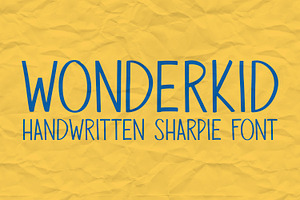 Wonderkid Handwritten Sharpie Font