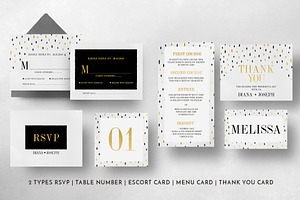 Black Gold Polkadot Wedding Suite