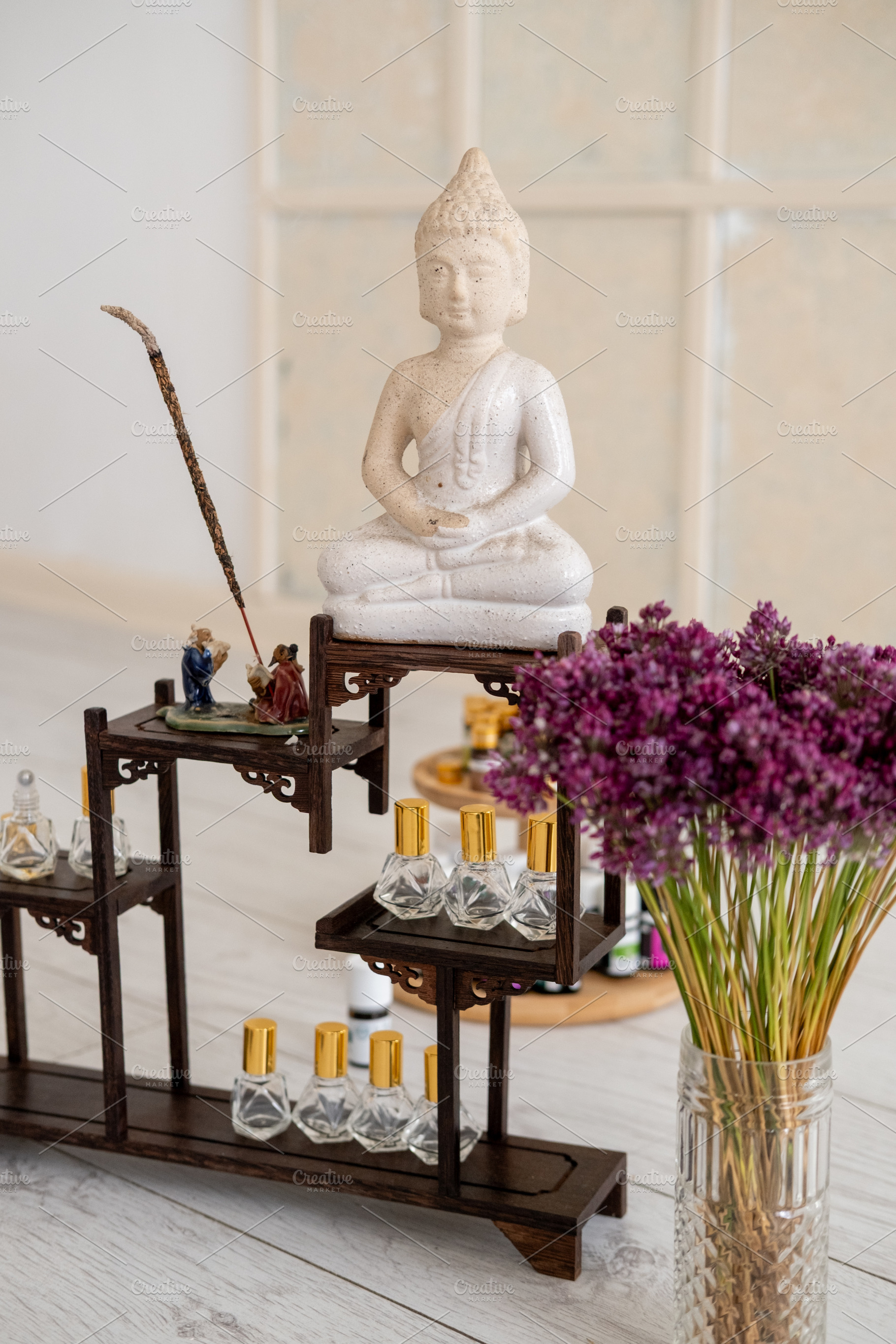 Statue buddha spiritual practice meditation heal, a Background Photo by Photo Drive Studio