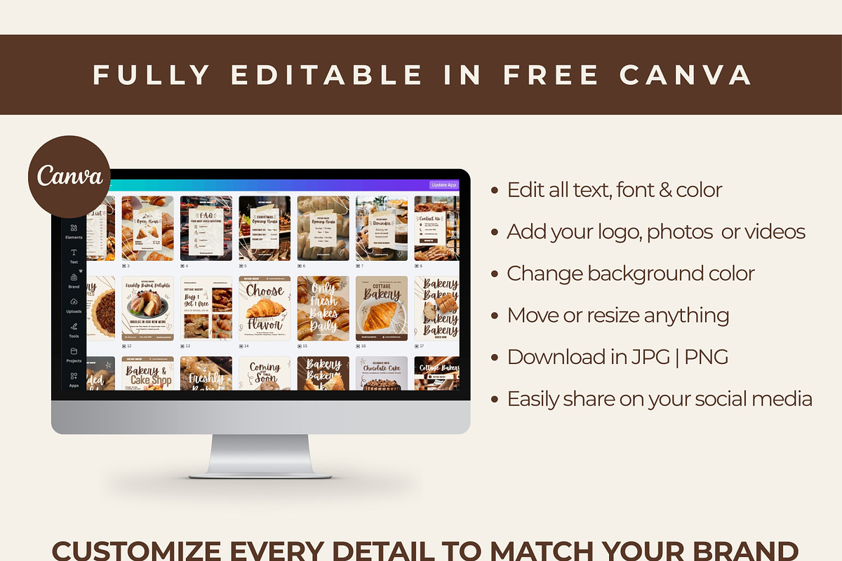 Bakery Instagram Templates, a Social Media Template by Anna Design Studio (Photo 4 of 11)