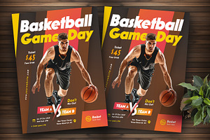 Basketball Game Day Flyer Template, a Flyer Template by Boostock