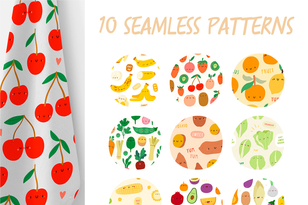 Seasonal Fruits and Vegetables, a Food Illustration by iliveinoctober (Photo 4 of 7)