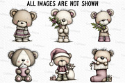 Whimsical Christmas Teddy Clipart, an Illustration by Craft Nest (Thumbnail 6 of 6)