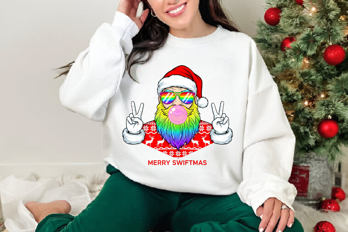 Merry Swiftmas Retro Christmas PNG, an Illustration by DreamArtGraphic (Photo 2 of 5)