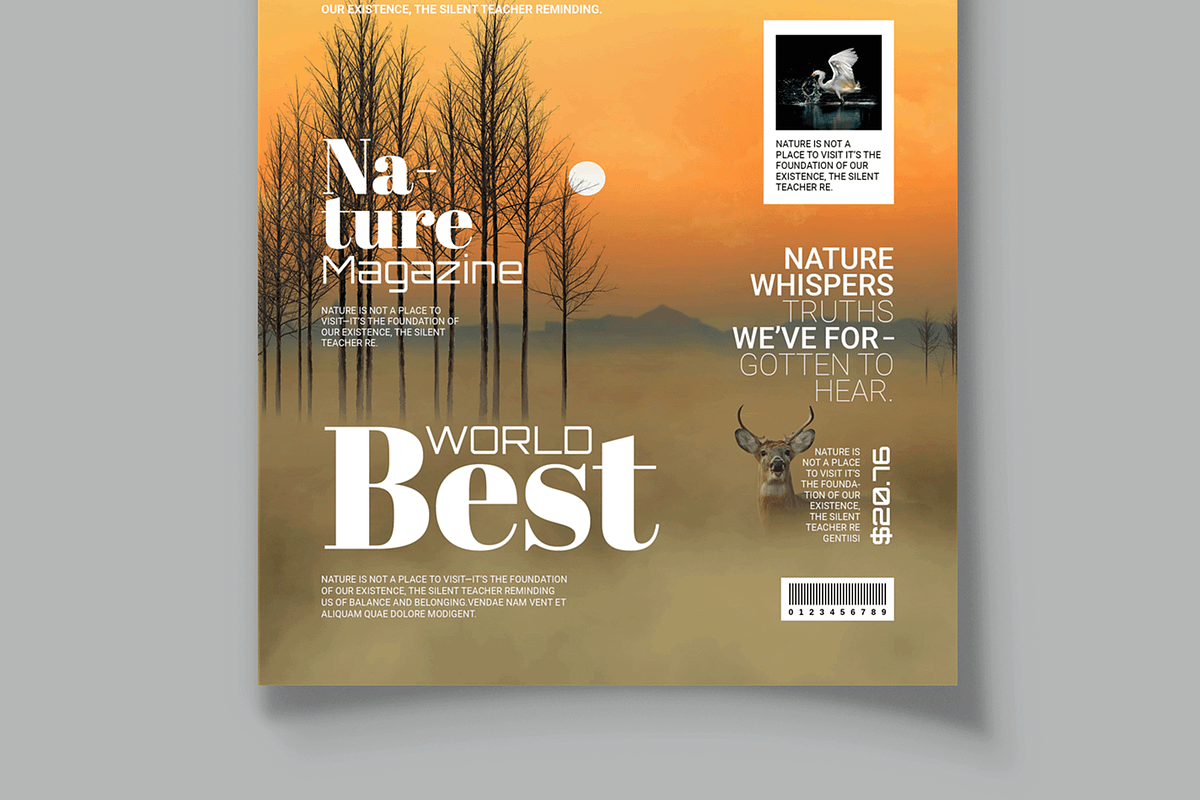 Nature Cover Magazine Layout, a Magazine Template by MightyDesign (Photo 3 of 8)