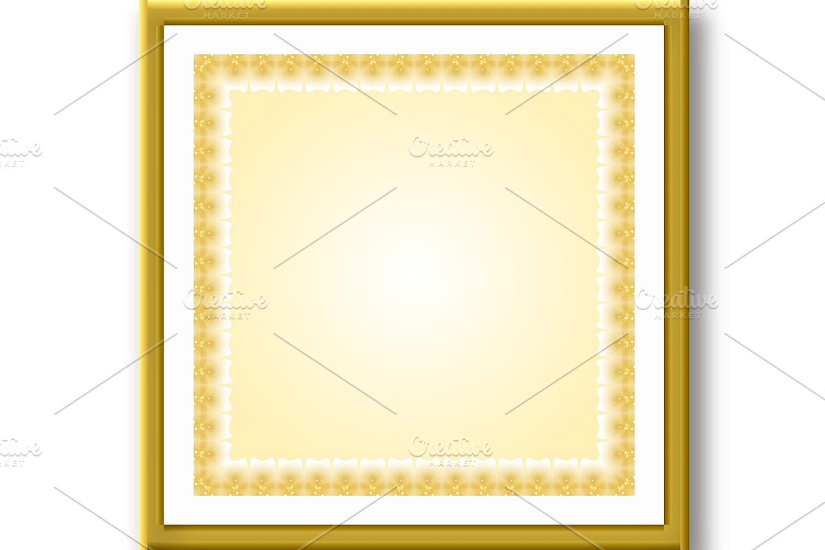 Floral Modern Vector Frame, a Texture Graphic by FineArtStudio (Photo 2 of 3)