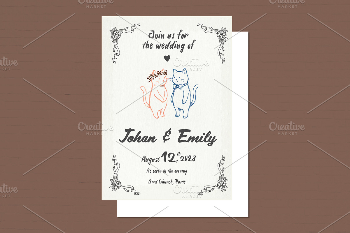 Cute Cat Wedding Doodles Bundle, an Animal Illustration by Guavanaboy (Photo 3 of 3)