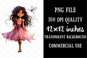 Cute Lavender Fairy Clipart, a Seasonal Illustration by Designking (Thumbnail 4 of 5)