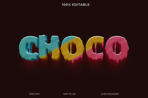 Melted Liquid Choco Text Style