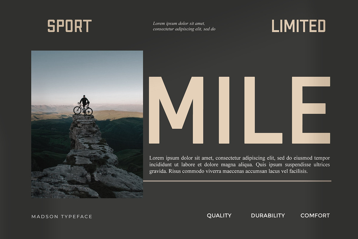 Madson - Masculine modern typeface, a Sans Serif Font by CCS Type (Photo 4 of 16)