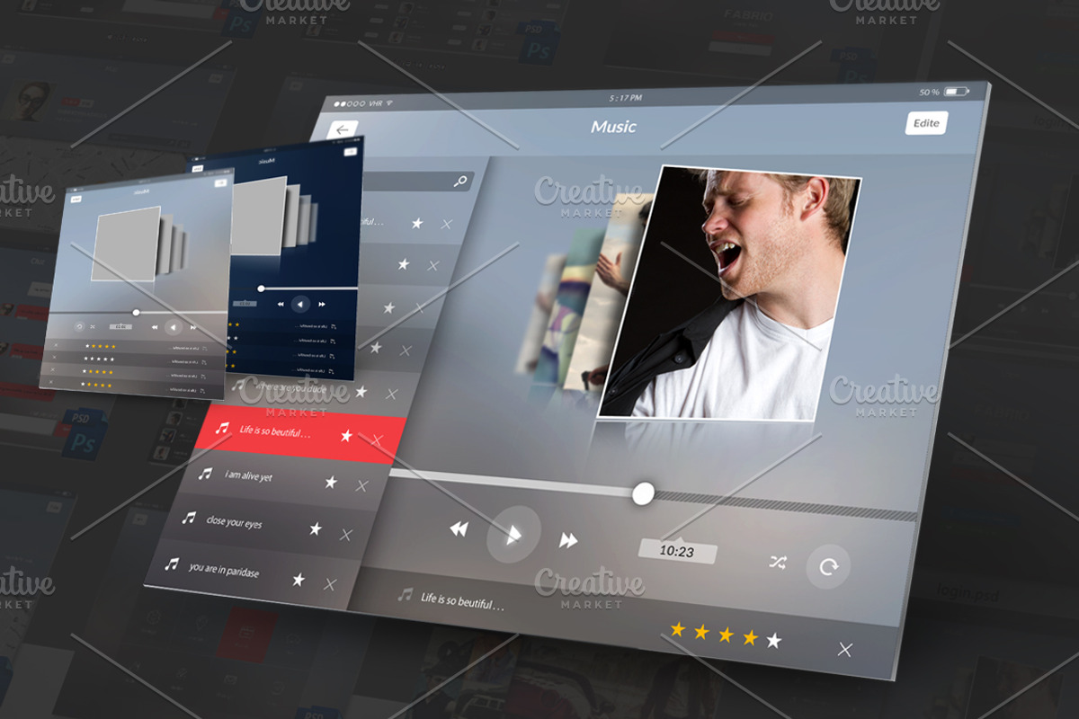 Tbalet Flat UI kit, an UI Kit Template by Alireza Farzad (Photo 7 of 8)