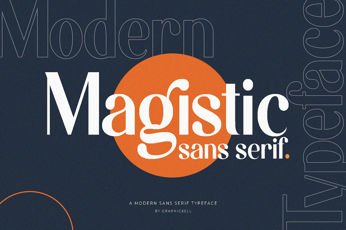 Magistic Elegant Sans Serif Font, a Sans Serif Font by Graphicxell (Photo 1 of 6)