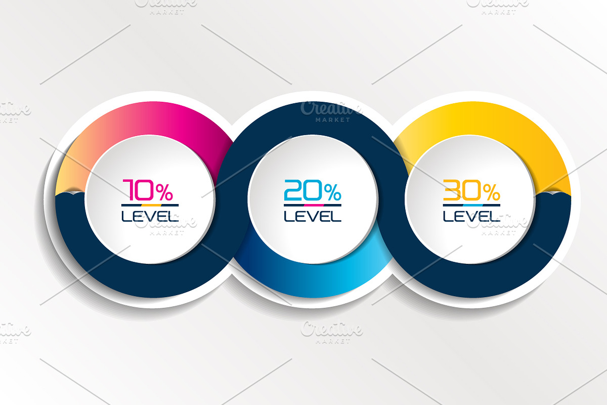 Three steps chart, infographics., a Templates & Theme by VectorAN