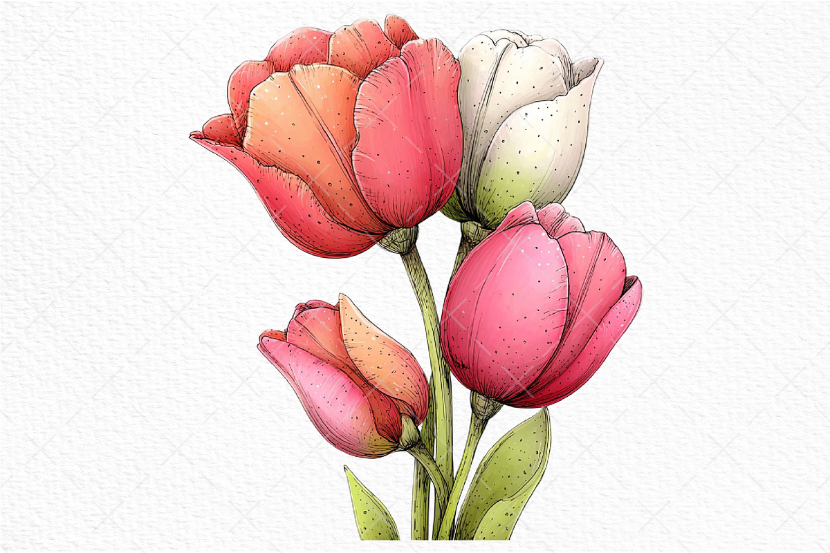 Whimsical Spring Tulip Flower Png, an Illustration by Craft Nest (Photo 10 of 11)