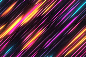 Seamless abstract background featuring diagonal streaks of neon colors includin, a Pattern Graphic by Textures & Backgrounds