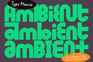 Ambient TM – Experimental Geometry, a Sans Serif Font by Type Mania