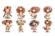 Little Summer Girl PNG Clipart, a Seasonal Illustration by Nicolle's Colorful Art (Thumbnail 4 of 4)