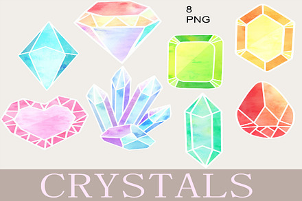 Colorful Crystal Clip Art