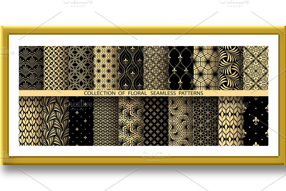 Geometric floral set of patterns, a Pattern Graphic by RODINA (Photo 2 of 3)