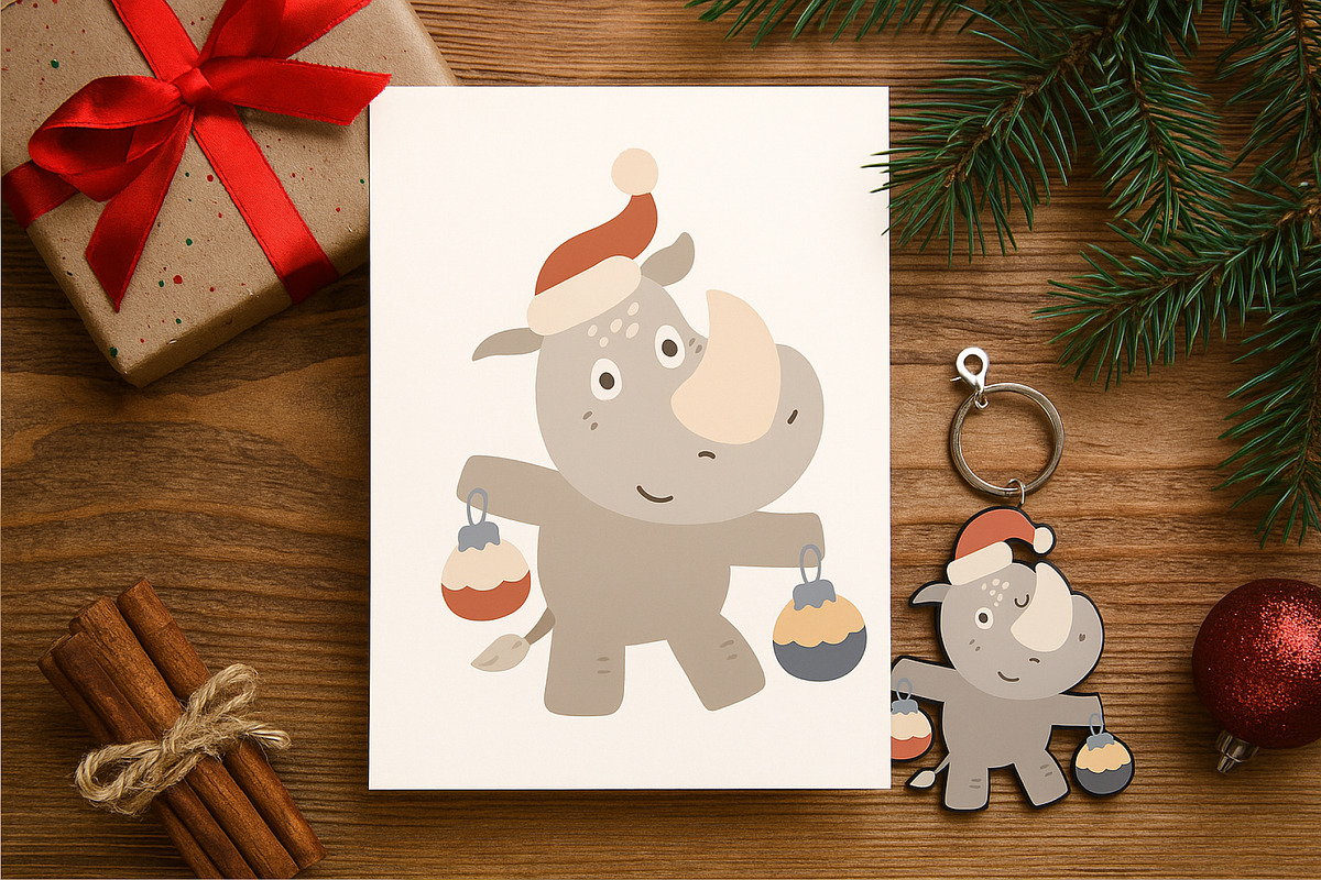 Christmas Animals Clipart Set, a Seasonal Illustration by Palau (Photo 6 of 10)