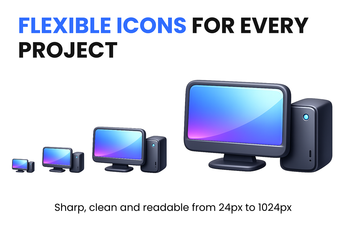 70 Technology 3D Premium Icons, a Solid Icon by Icons Drop (Photo 4 of 5)