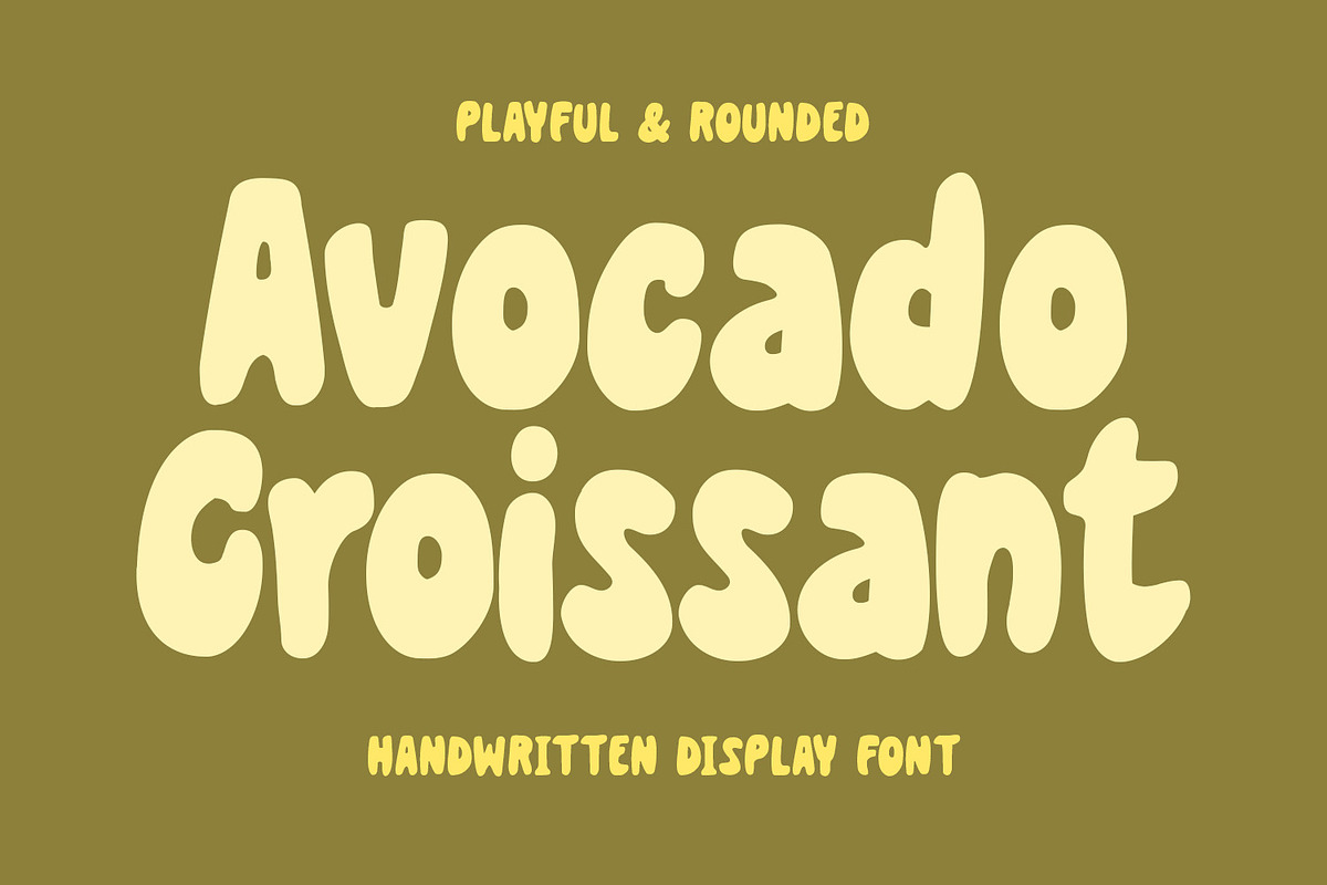 Avocado Croissant - Playful Font, a Handwritten Font by Viswell (Photo 1 of 9)
