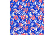 Pink and Blue Punky Floral Seamless, a Pattern Graphic by Sharon Schwalbe (Thumbnail 1 of 2)