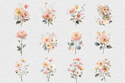 Romance Floral, Watercolor clipart, an Illustration by DreamCafeArt (Thumbnail 6 of 6)