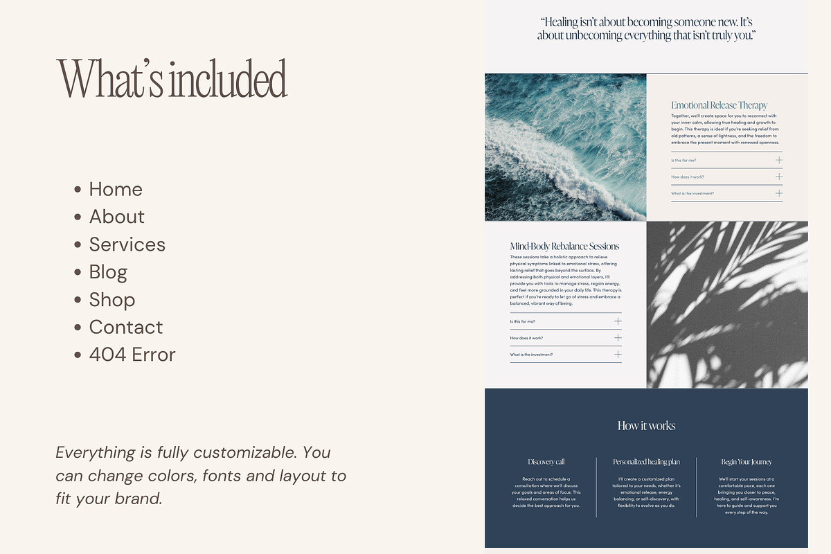 Wellness Squarespace Template, a Squarespace Template by Soul Mission Studio (Photo 3 of 10)