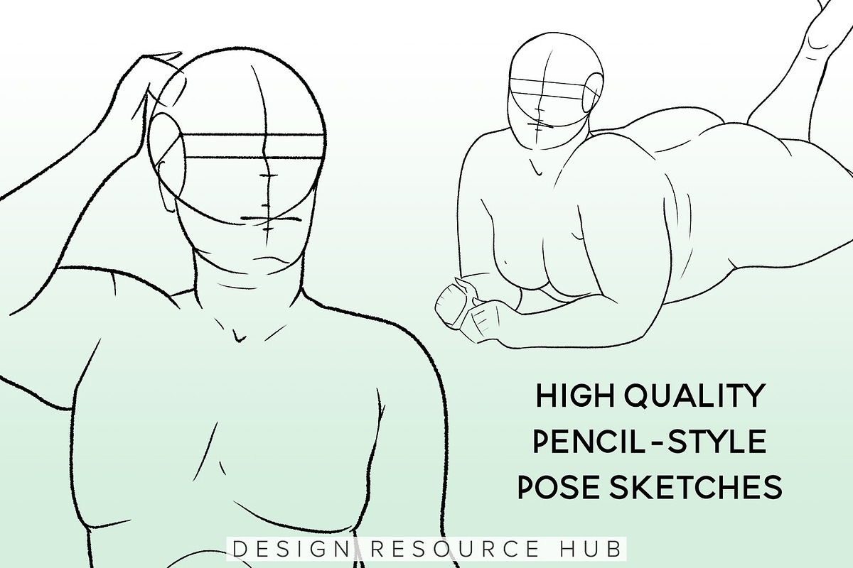 Procreate Drawing Guide: Curvy Girls, a Shape Add-On by Design Resource Hub (Photo 4 of 10)