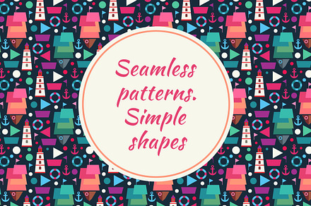 Decorative toys seamless patterns