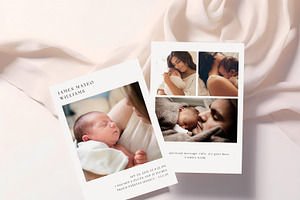 Photo Baby Announcement Card