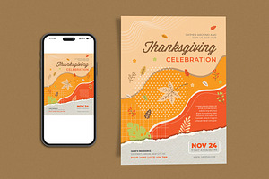 Thanksgiving Papercut, a Flyer Template by Me55enjah Design