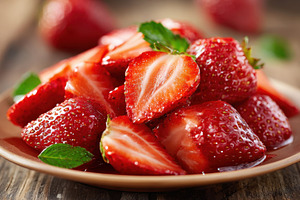 Heap of sweet and ripe strawberries, a Food & Drink Photo by AlyaAnd