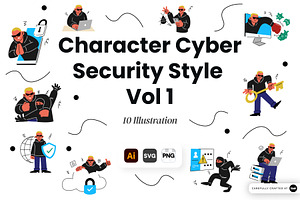 Character Cyber Security Style Vol 1, an Object Graphic by SLAB! Design
