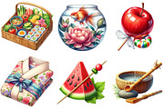 Japanese Summer Aesthetic Clipart, an Illustration by Pixels.Craft (Thumbnail 5 of 7)