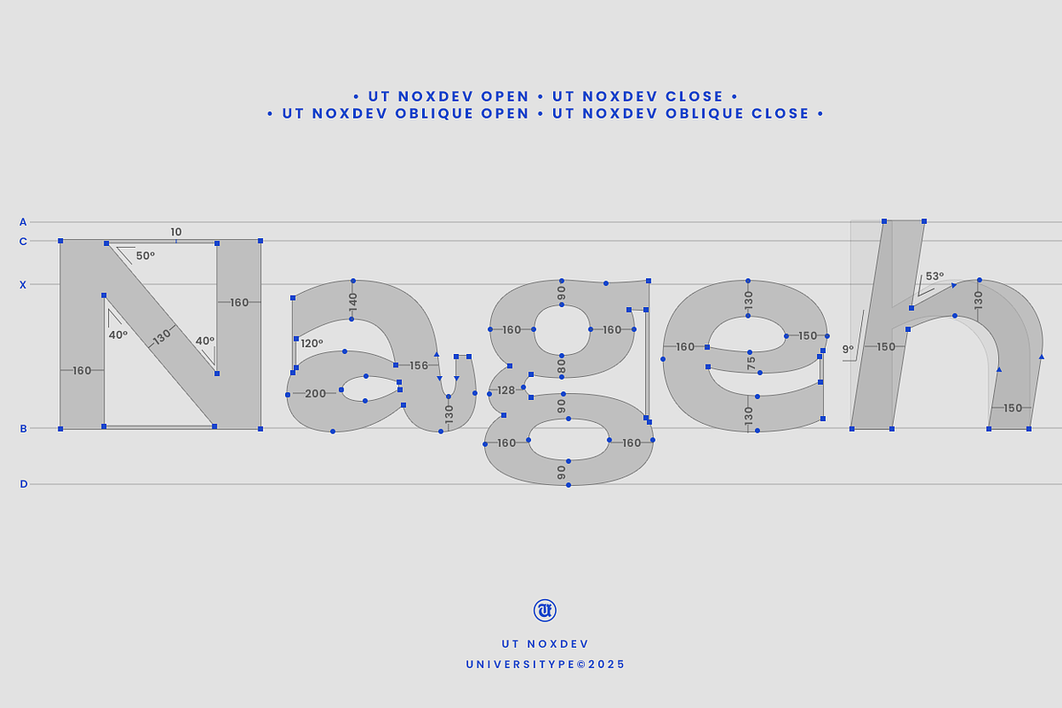 UT Noxdev - A Unique Display Font, a Sans Serif Font by Universitype (Photo 7 of 13)
