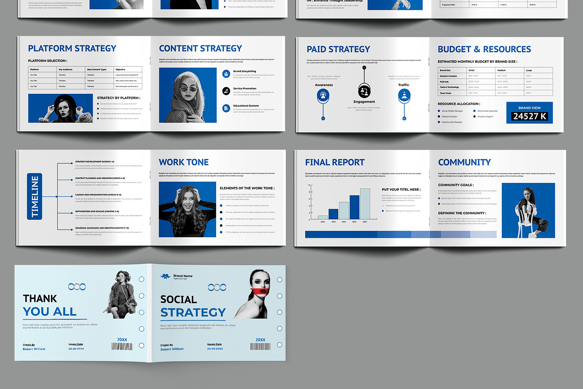 Brand Social Strategy Template, a Brochure Template by MightyDesign (Photo 3 of 6)