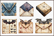 Halloween Goth Old Paper Clipart, an Illustration by Sublimation Artist (Thumbnail 3 of 6)