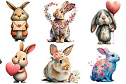Valentines Bunny Clipart, an Illustration by Designworld (Thumbnail 3 of 4)