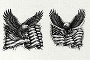 Patriotic Eagle Engraving Graphics, a Seasonal Illustration by DENIDigitalArtSudio (Thumbnail 4 of 6)