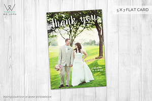 Thank you card wedding template, a Card Template by We♡Loph